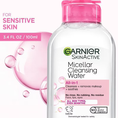 Garnier Micellar Water Hydrating Facial Cleanser & Makeup Remover - Basic Cleansing - 3.4 fl oz | Target