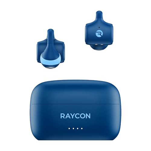 Raycon Everyday Clip Earbuds - Open Ear Headphones, Earbuds Wireless Bluetooth, Sweat & Water-Resistant Earphones, Clip-On Earbuds with Physical Button Controls, 30 Hours Battery Life (Blue) | Amazon (US)
