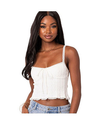 Edikted Women's Lacey Knit Tank Top - Macy's | Macy's