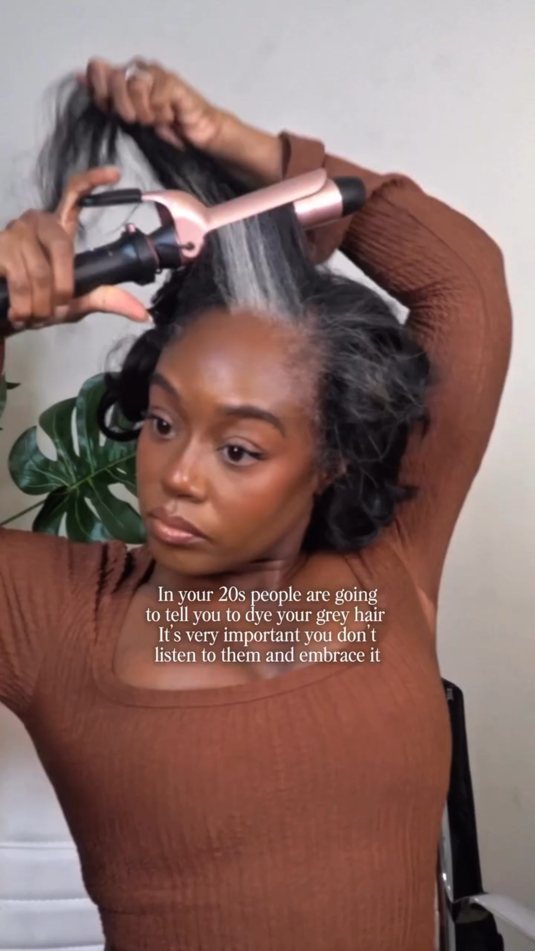 The things you are ashamed of, ridicule for, or teased about is probably your most beautiful and interesting feature or attribute. There’s so much power in the story behind what you’re ashamed of. 

Comment “grey” if you are ready to ditch the dye and want a list of products to keep your silver + grey hair healthy!

I found gray hair in my teens and covered it up. Now it’s my most complimented feature and the huge weight off of my back to hide it. Many people told me that it made me look old or it’s too confusing or that grey hair in general is ugly. But now I see it as a mark of wisdom, uniqueness, life experiences, ancestors and a rebellion against beauty standards that have us in a chokehold I will never understand ageism I will never understand why we punish people for getting older and actually being alive. If you wanna dye your hair, do it but don’t do it because someone’s pressuring you too.

#greyhairtransition #moneypiecehighlights #ageism