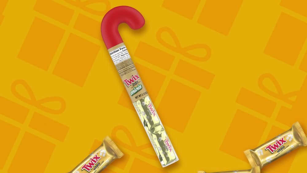 TWIX Holiday Minis Milk Chocolate Bars Filled Candy Cane, 2.12 oz | Walmart (US)