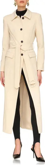 Avec Les Filles Modern Cutaway Belted Long Coat | Nordstrom | Nordstrom