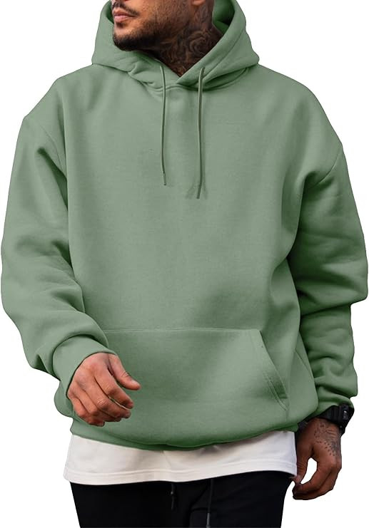 JMIERR Mens Casual Cotton Hooded Collar Drawstring Hoodies Pullover Sweatshirts Casual Long Sleev... | Amazon (US)