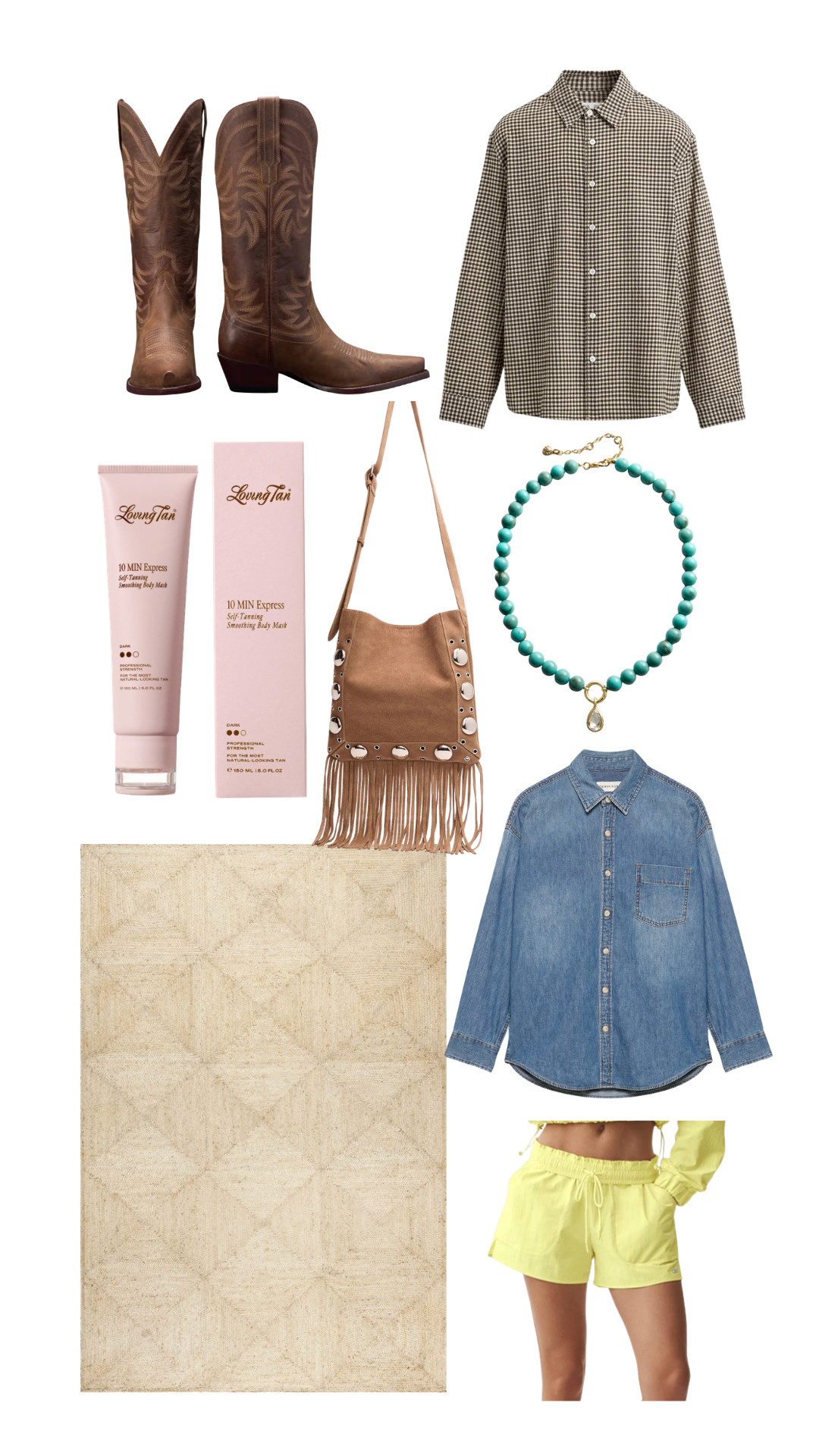 May favorites! here is what our community is loving 🤍 plaid button downs, a great pair of cowboy boots, turquoise beaded necklace, perfect neutral rug + more. 

 #LTKootd #LTKHome #LTKBeauty