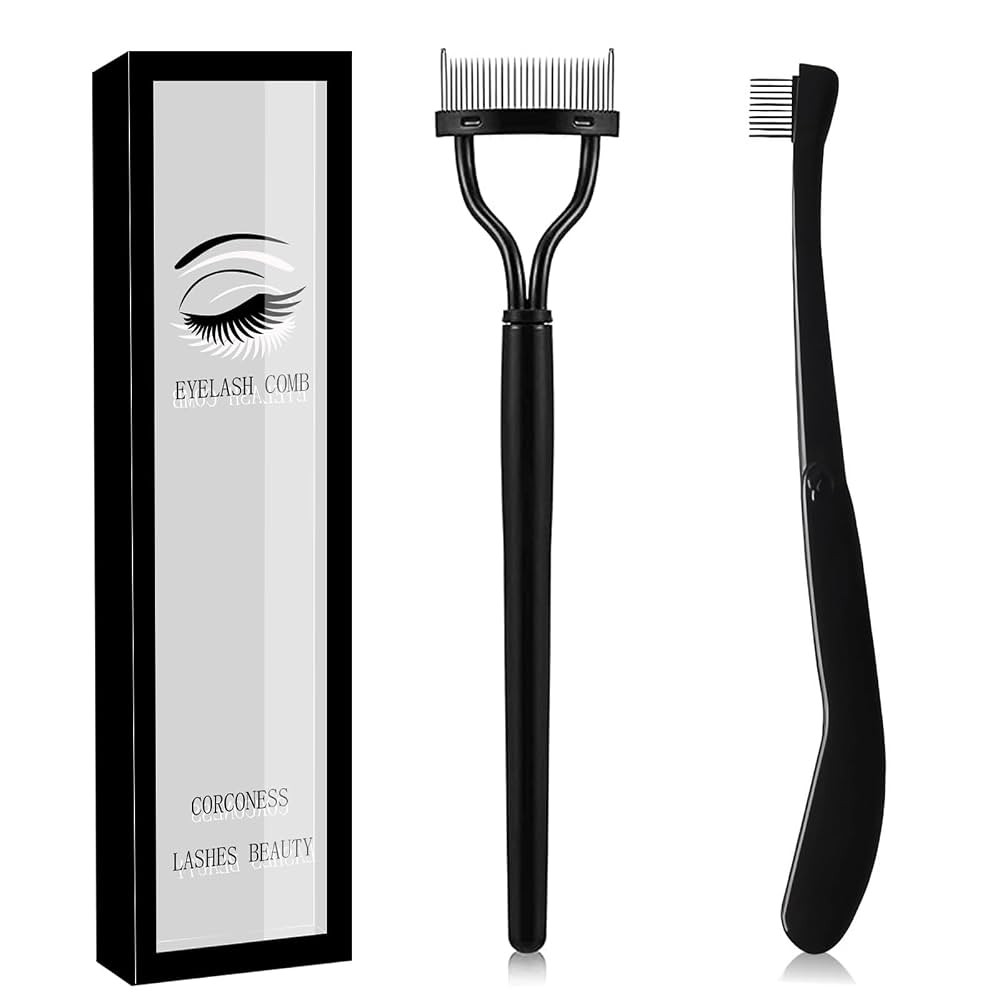 Eyelash Comb, 2PCS Eyelash Separator Tool Lash Comb Lash Separator With Cover For Girls Women Eye... | Amazon (US)