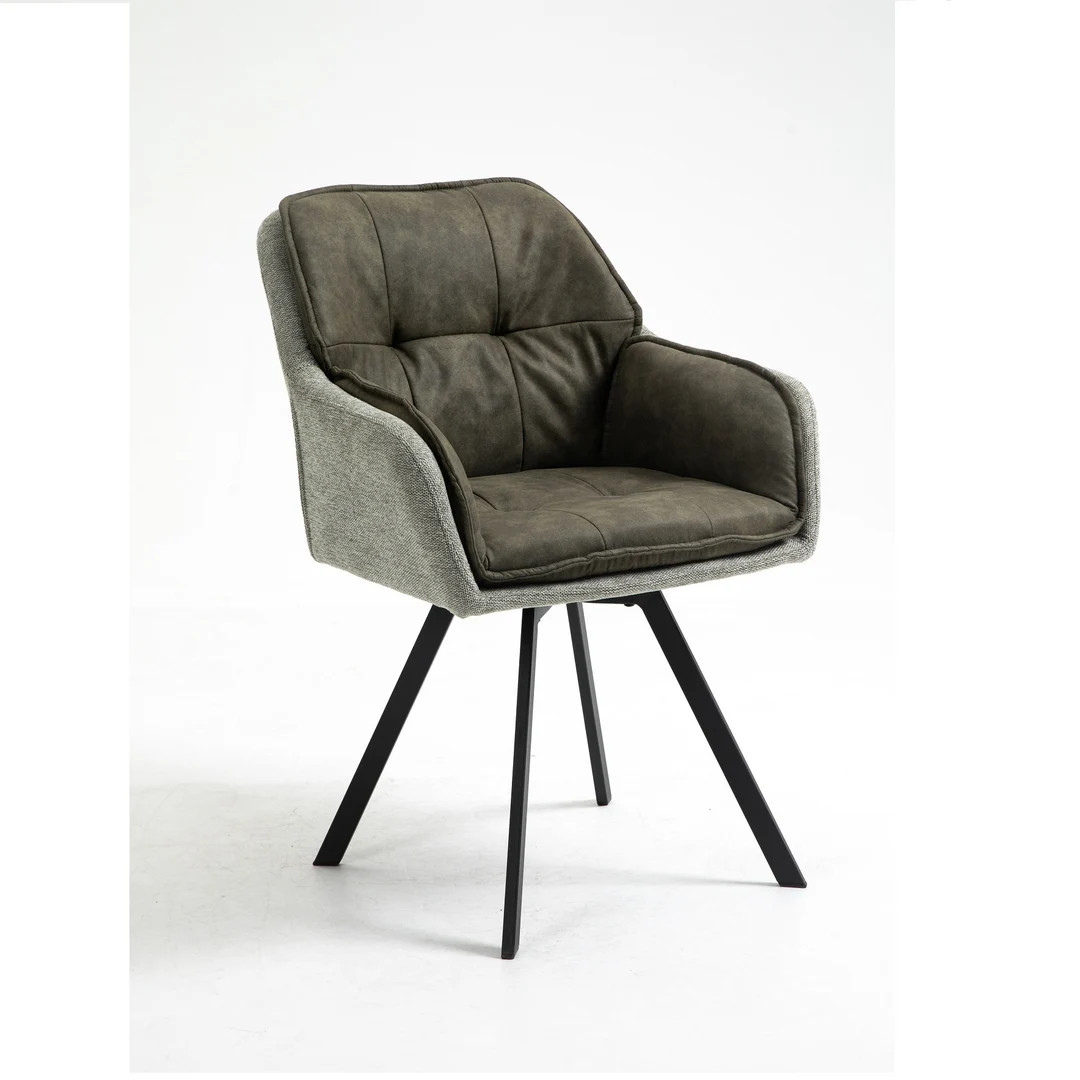 Armchair Lukas with swivel function Grey/Green Swivel chair Dining chair | Etsy (US)