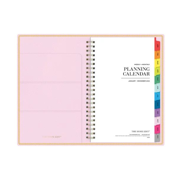 2023 Weekly & Monthly Clutch Planner, 5x8, The Home Edit for Blue Sky, Pink Poppies - Walmart.com | Walmart (US)