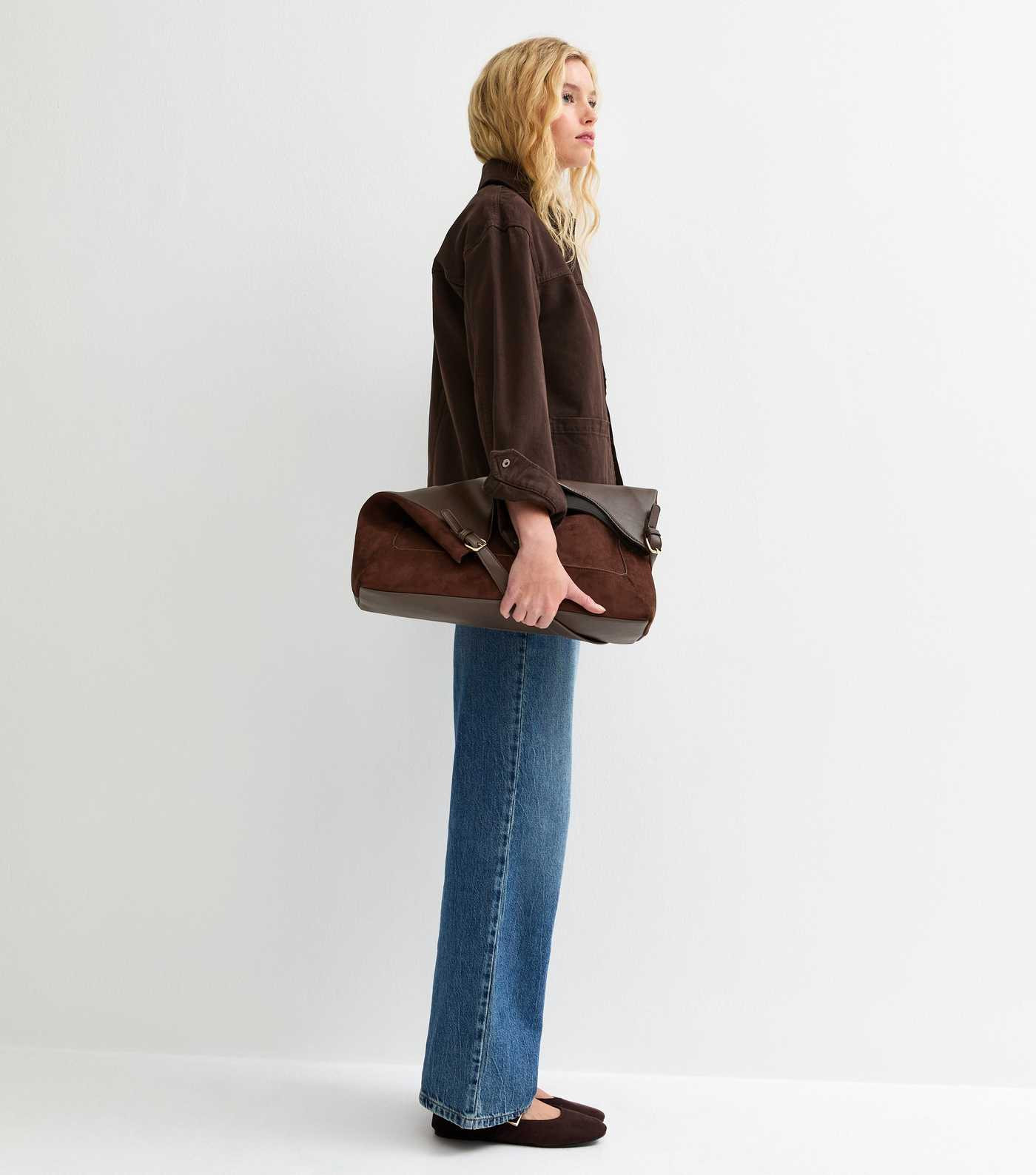 Brown Long Sleeve Denim Shacket | New Look | New Look (UK)