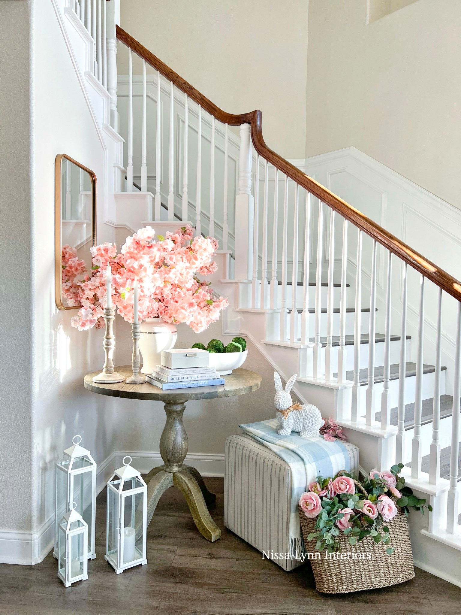 These lush cherry blossom stems are my forever favorite — I used ten 44-inch stems in a ginger jar for that full, airy look. I also have them in white in my dining room and they’re just as beautiful! 

#SpringEntryway
#SpringDecoratingIdeas
#SpringLooks
Grand Staircase

#LTKHome #LTKSeasonal