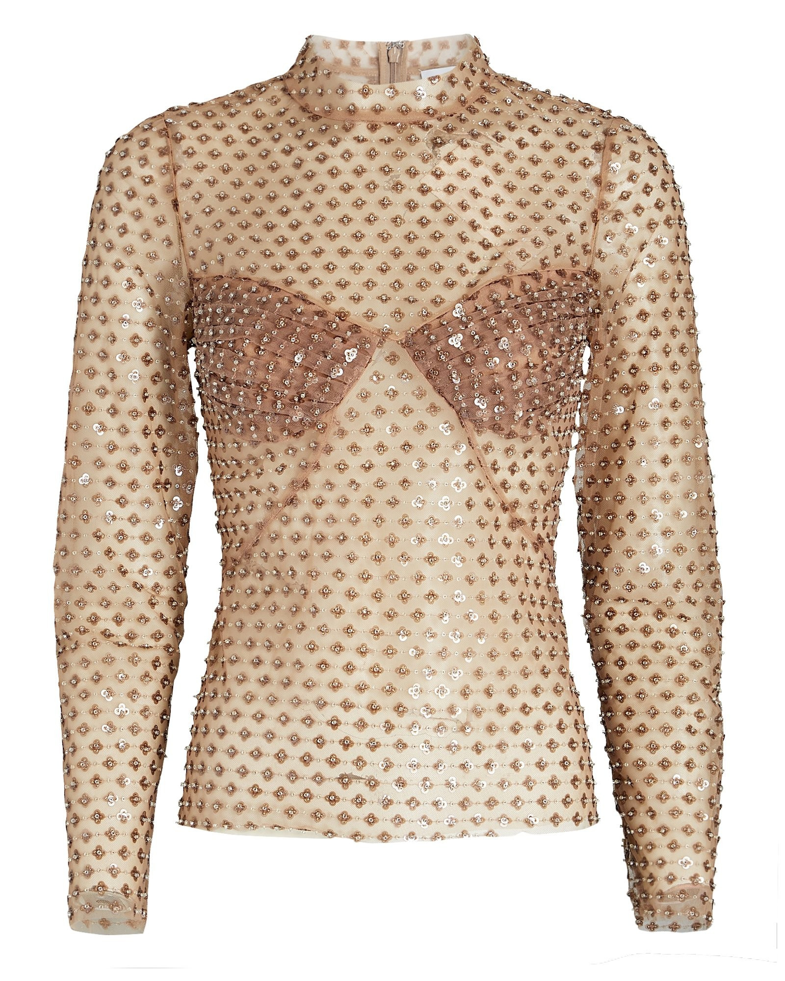Dot Sequin-Embellished Tulle Top | INTERMIX