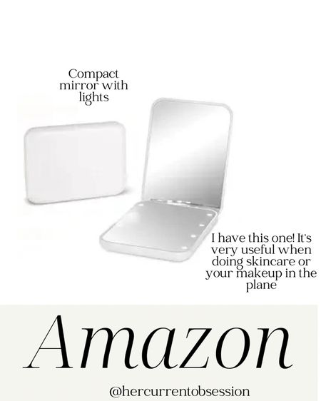 I through this compact mirror in my fanny pack or toiletry bag when I travel. It has lights so it’s useful if you need to do your skincare or makeup on the plane. Follow me @hercurrentobsession for more travel tips😃😃☺️ thank you for being here and have a wonderful day! 

Travel essentials, Amazon travel must haves 

#LTKTravel #LTKItBag #LTKStyleTip