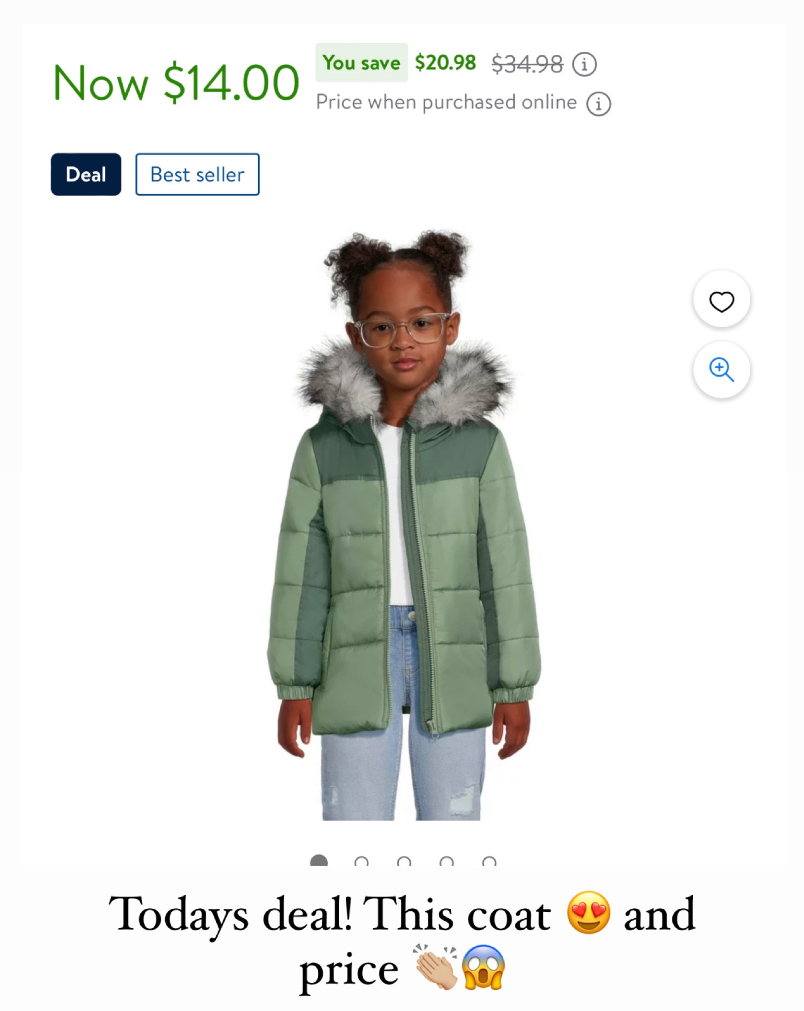 I had to share!! #walmartdeals #kidscoat #wintercoat 

#LTKSeasonal #LTKsalealert #LTKkids