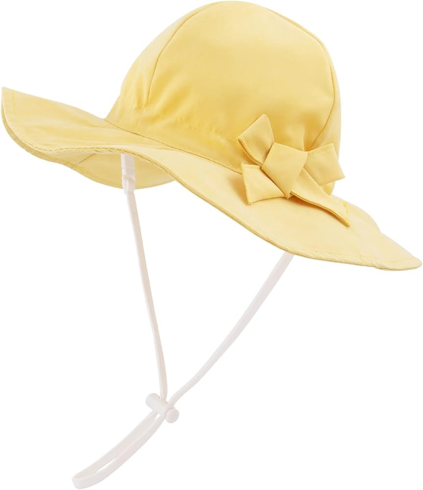 Baby Sun Hat Girls Floppy Bucket Hat Summer Toddler Outdoor Cap for Swim Beach | Amazon (US)