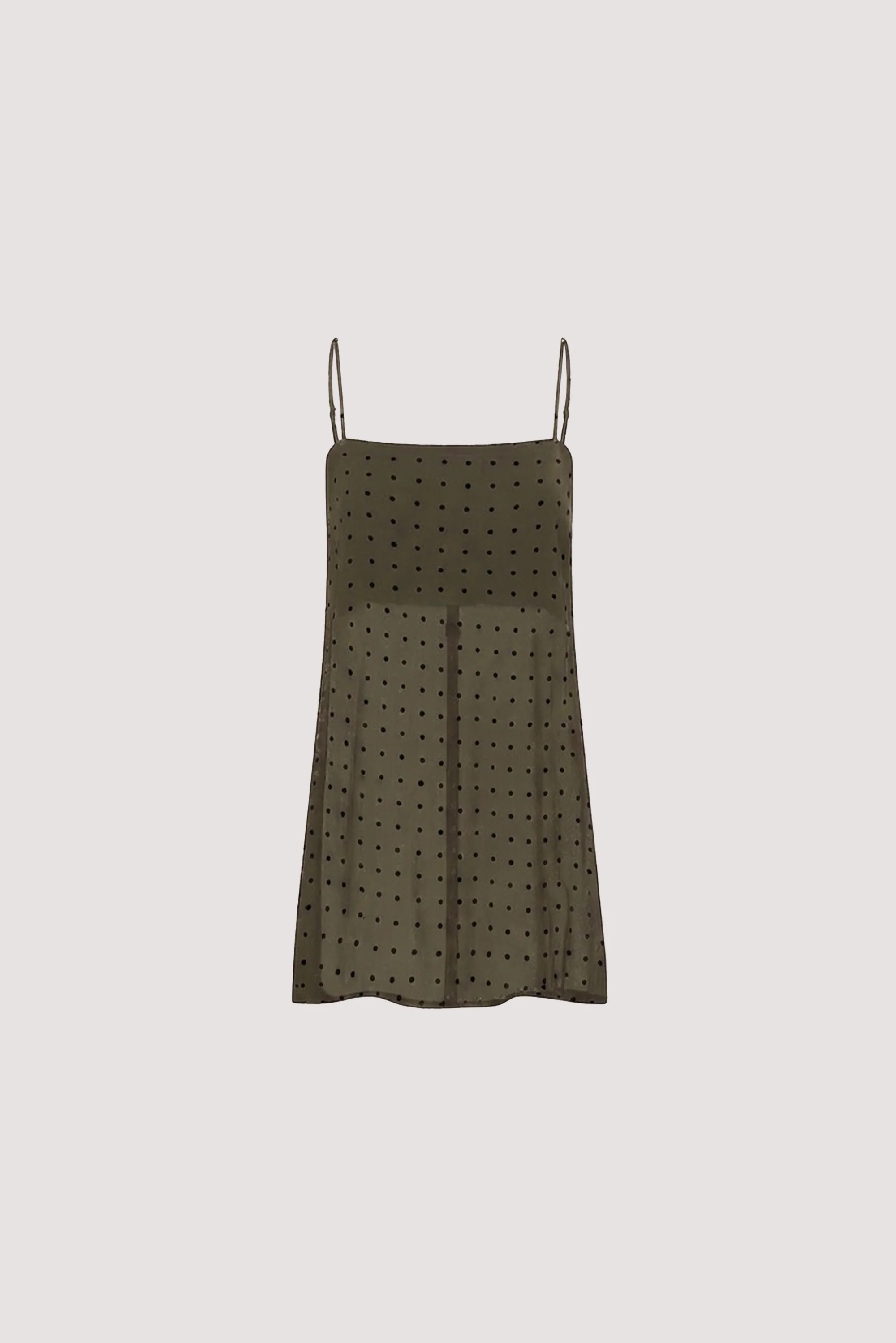 VANESSA KHAKI SPOT CAMI TOP | DISSH