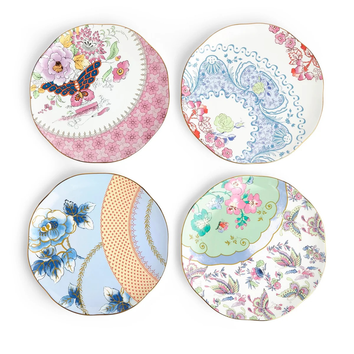 Butterfly Bloom Tea Plate, Set of 4 | Over The Moon