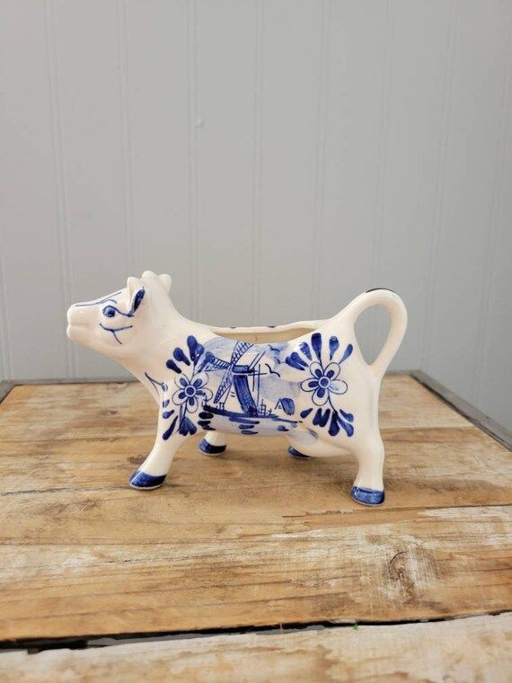 Vintage Handpainted Delft Cow Creamer. Old Holland Delft | Etsy | Etsy (US)