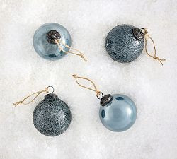 Blue Mixed Ball Ornaments - Set of 4 | Pottery Barn (US)