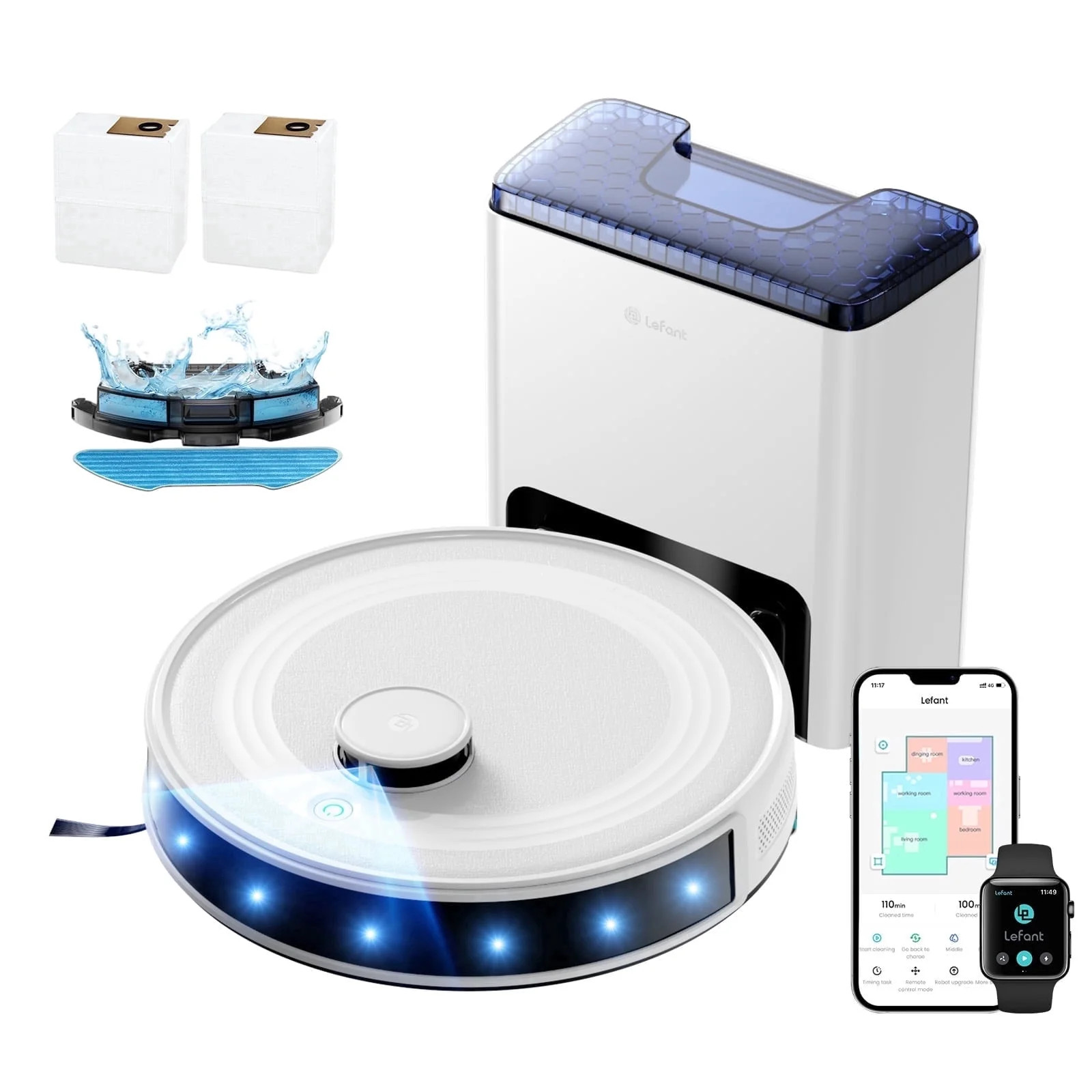 Lefant M2L Plus LiDAR Navigation Robot Vacuum and Mop, 7000Pa Suction, Multi-Floor Mapping, Self-... | Walmart (US)