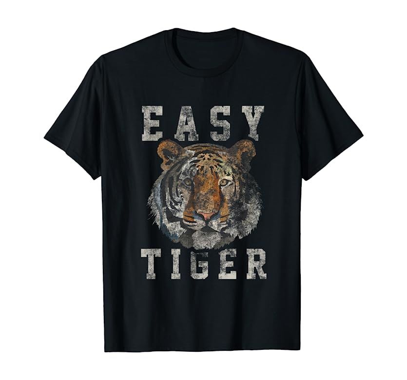 Easy Tiger distressed casual-chic graphic for women T-Shirt | Amazon (US)