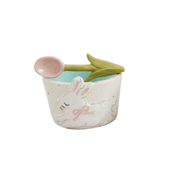 Pink Bow Easter Tidbit Bowl Set | Mud Pie