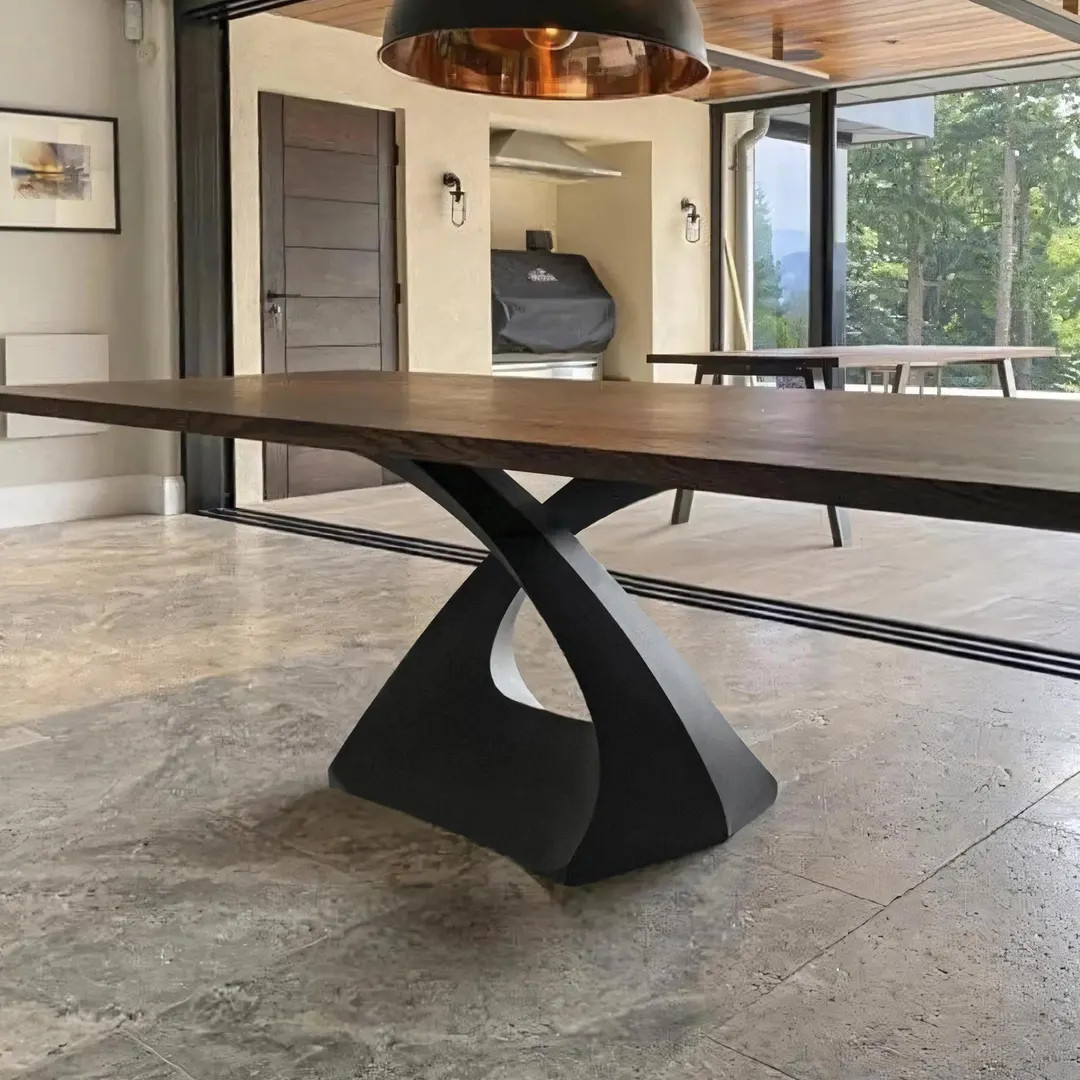 Table Base, Pedestal Base 28H | Only Base for Kitchen and Dining Table, Handmade Furniture | Meta... | Etsy (US)