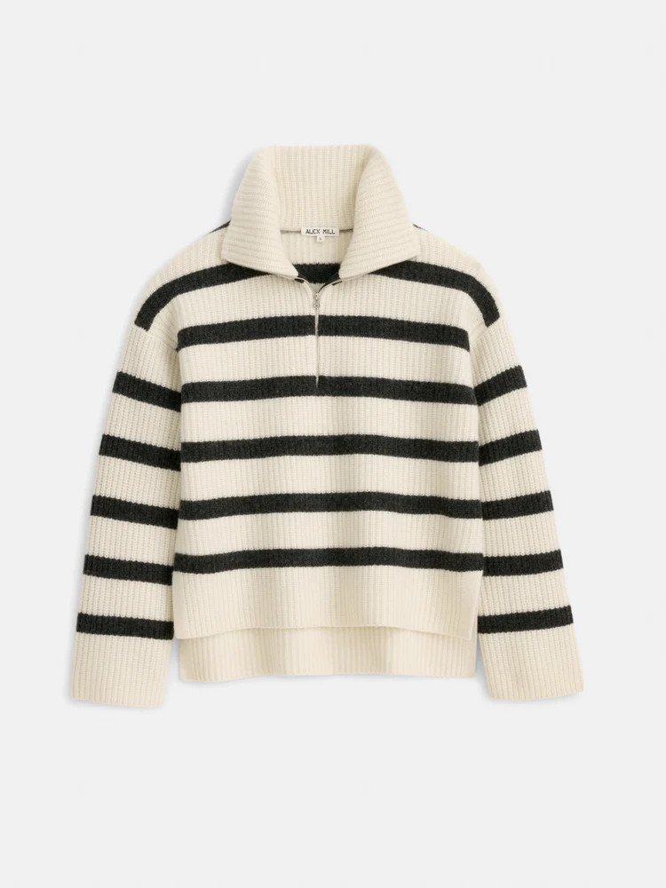 Felix Zip Merino in Stripe | Alex Mill