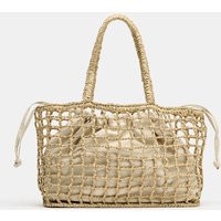 Zara - Braided Mini  Tote Bag - Light Beige - One Size Only - Woman | Zara UK