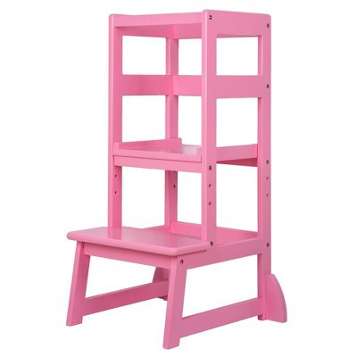 SDADI Mother's Helper Adjustable Height Kitchen Step Stool, Children Kids Toddlers Counter Level Learning Stool for Kitchen & Bathroom, Pink | Target