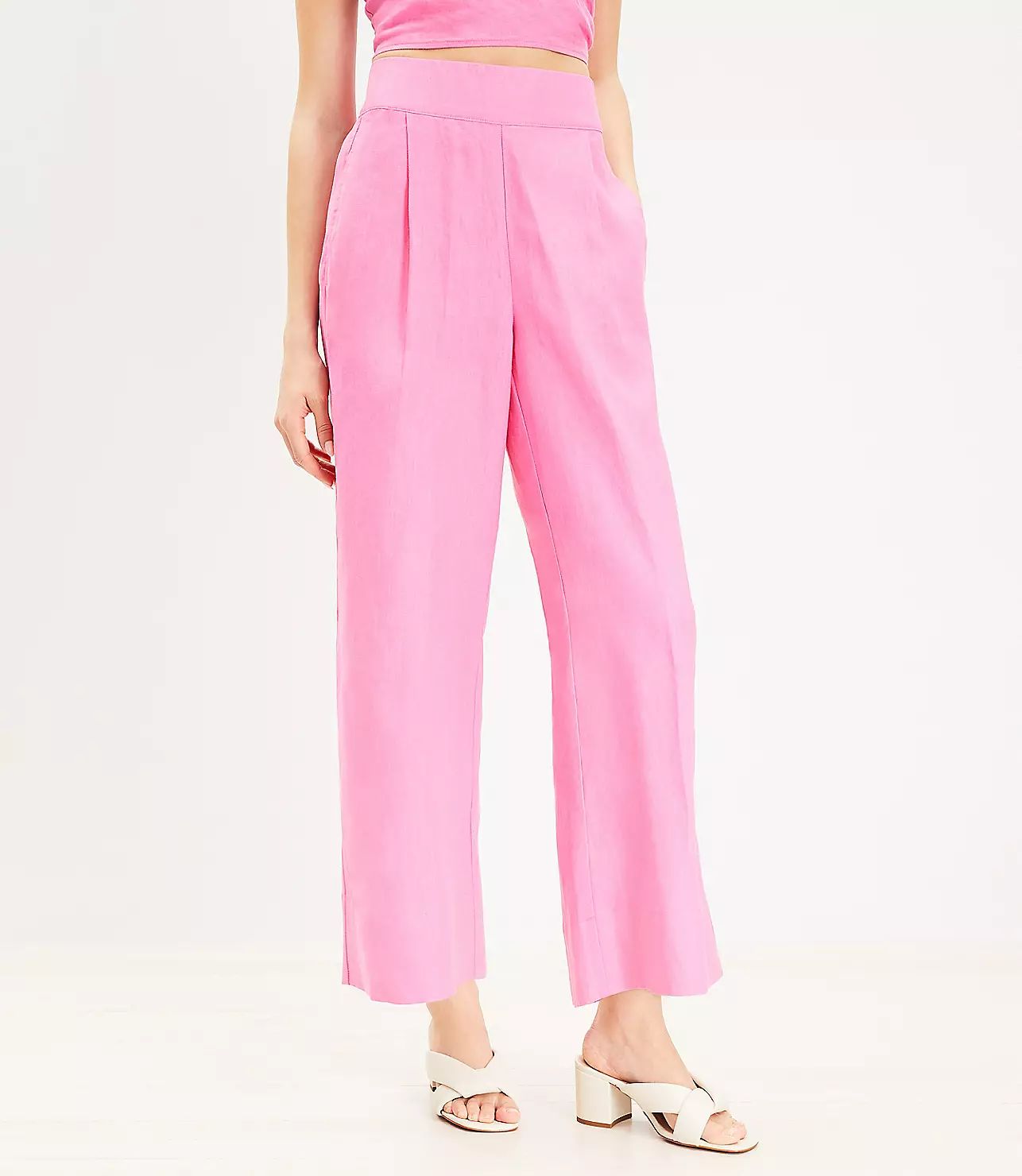 LOFT Beach Wide Leg Linen Pants | LOFT