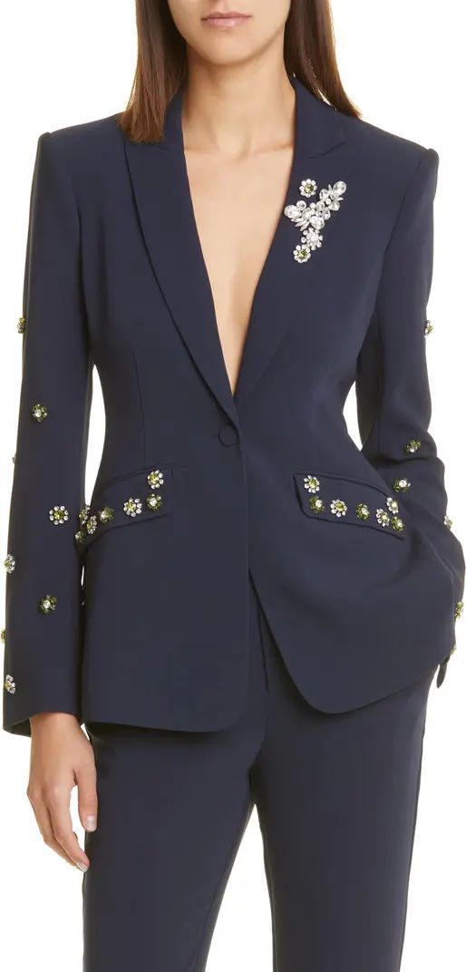 Cheyenne Rhinestone Flower Blazer | Nordstrom