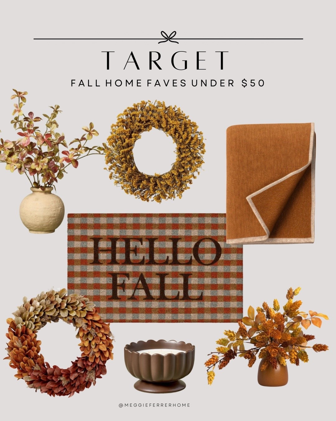 Fall decorating doesn’t have to be expensive 🍂✨ I pulled together my favorite Target finds all under $50 that instantly bring that warm, cozy vibe into your home. From wreaths to throws to the cutest fall doormat — it’s the little touches that make such a difference. 🤎



#TargetStyle #TargetHome #FallDecor #LTKHome #BudgetFriendlyDecor


#LTKHome #LTKSeasonal #LTKFindsUnder50