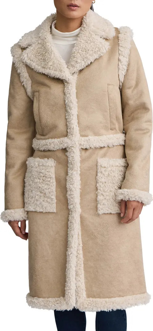 NVLT 4-in-1 Convertible Faux Shearling Coat | Nordstromrack | Nordstrom Rack