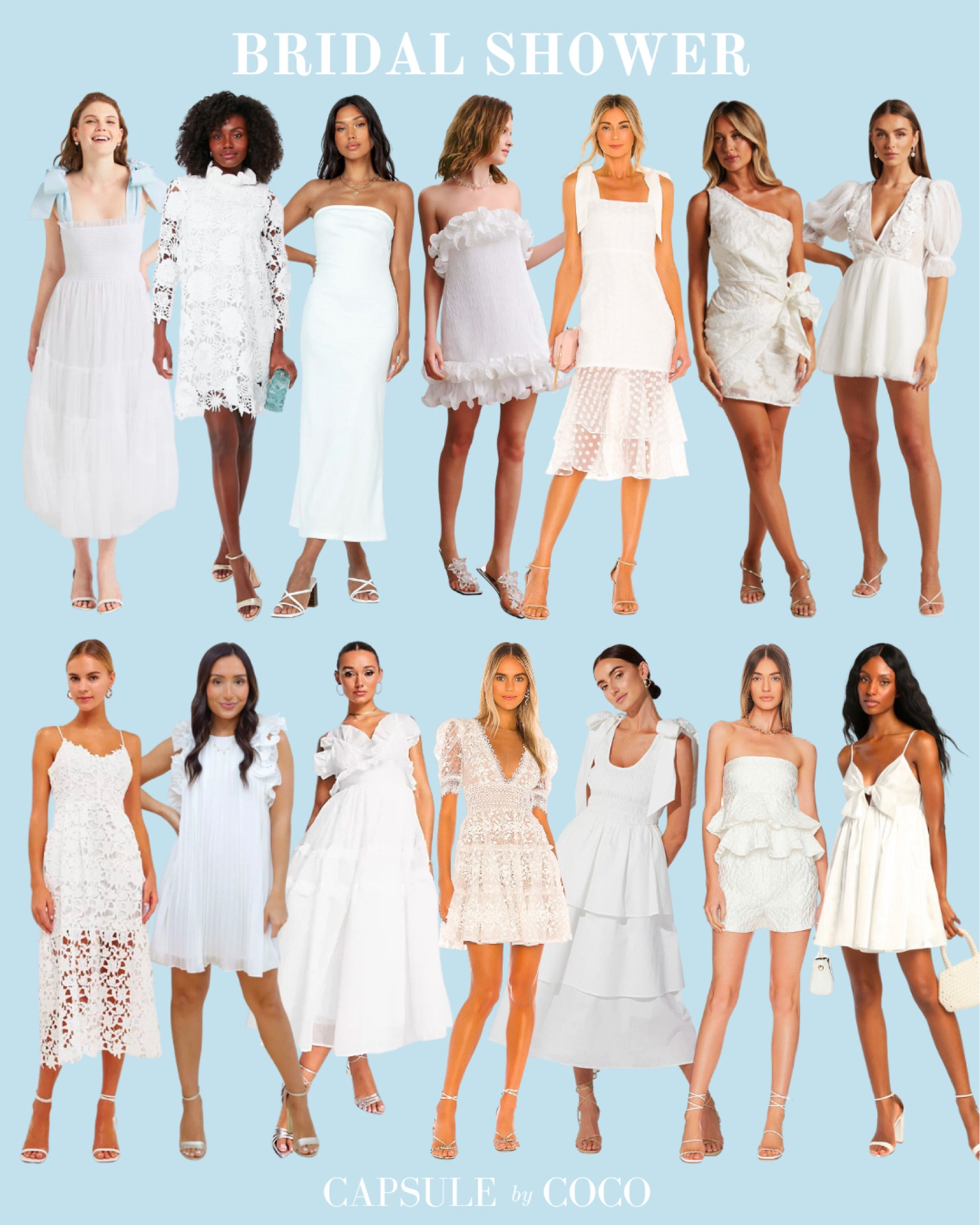 BRIDAL SHOWER DRESSES 👰‍♀️🤍

Bridal shower, bridal shower dress, Engagement, engagement party, engaged, proposal, wedding proposal, wedding dress, bride, bridal, bridal dresses, engagement party dresses, white dresses, white dress, rehearsal dinner, rehearsal dinner dress, bachelorette party, bachelorette, bachelorette party dress, Capsule By CoCo, CapsuleByCoCo

#LTKFind #LTKwedding