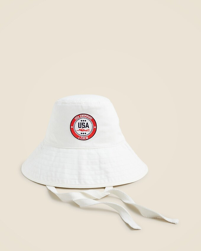Limited-edition USA Swimming® X J.Crew bucket hat with ties | J. Crew US