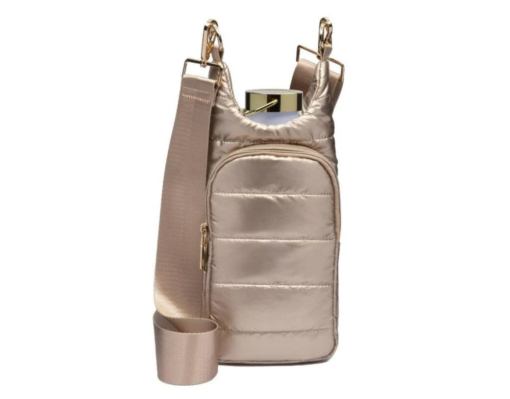 Gold Shiny HydroBag® with Solid Matching Strap | WanderFull 