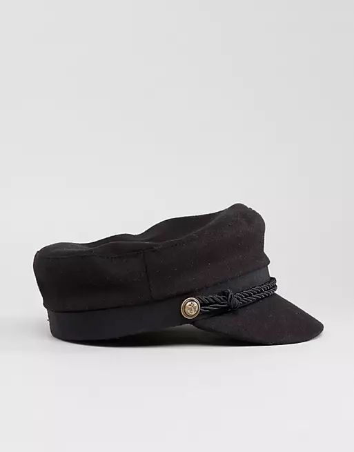 My Accessories London Exclusive Baker hat Boy in Black | ASOS (Global)