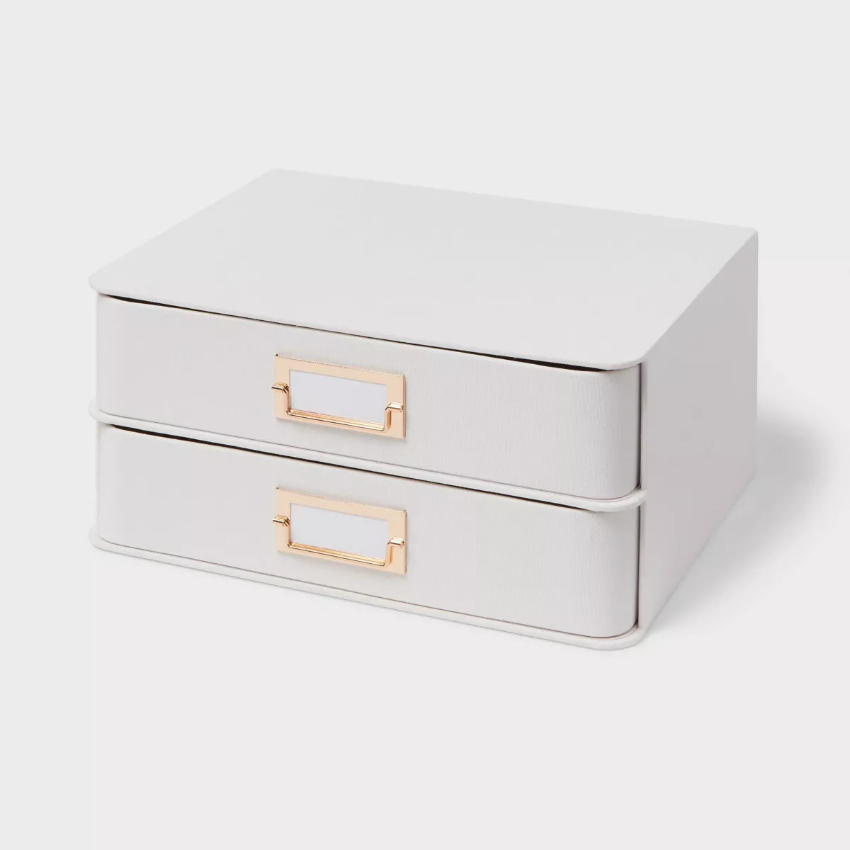 2 Drawer Decorative Fabric Box Ivory - Brightroom™ | Target