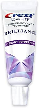 Crest 3D White Brilliance Toothpaste, Vibrant Peppermint, Travel Size 0.85 oz (24g) - Pack of 4 | Amazon (US)
