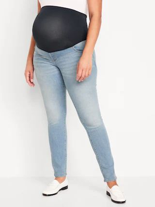 Maternity Full-Panel Wow Straight Jeans | Old Navy (CA)