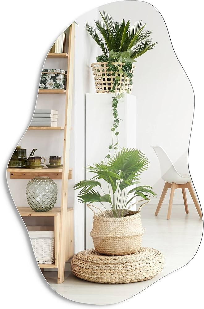 Barnyard Designs Asymmetrical Irregular Wall Mirror - Hotel Quality Craftsmanship with Abstract F... | Amazon (US)