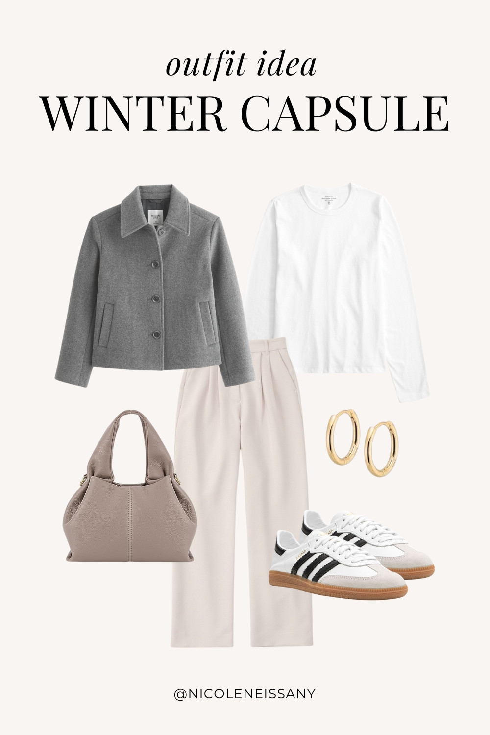 Winter Capsule Wardrobe Outfit Idea | winter capsule outfit, winter outfit, winter outfits, winter style, winter fashion, winter 2024 fashion, winter outfits 2024, winter trends 2024, winter outfit inspo, winter outfit inspiration, winter capsule wardrobe essentials, winter wardrobe essentials, winter closet essentials, winter essentials, winter basics, winter must haves, neutral capsule wardrobe, neutral outfit, neutral fashion, casual outfit, casual date night outfit, elevated casual outfit, brunch outfit, everyday outfit, errands outfit, Abercrombie, Abercrombie denim, Abercrombie jeans, Amazon Fashion, Revolve, Lulus, Nordstrom, H&M, Nordstrom // winter jacket, wool jacket, peacoat, bomber jacket, long sleeve top, crewneck top, tailored pants, adidas samba decon sneakers, neutral sneakers, dumpling purse, polene dupe, polene bag dupe, gold hoop earrings, winter scarf, plaid scarf

#LTKSeasonal #LTKShoeCrush #LTKItBag #LTKStyleTip #LTKFindsUnder50 #LTKFindsUnder100 #LTKTravel #LTKHome #LTKParties #LTKSaleAlert  

 