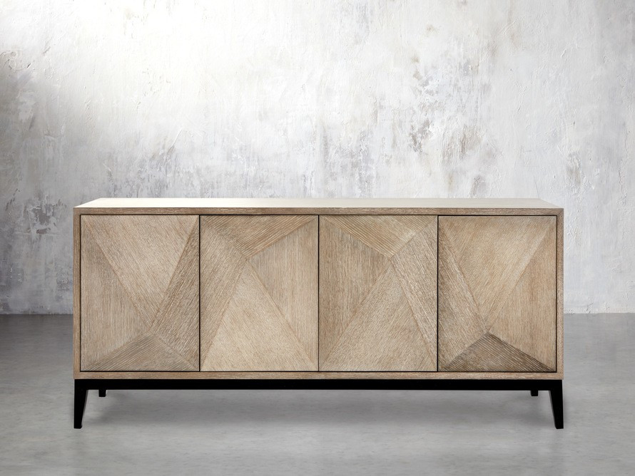 Geometric 69"" Media Cabinet in Jepara Natural | Arhaus
