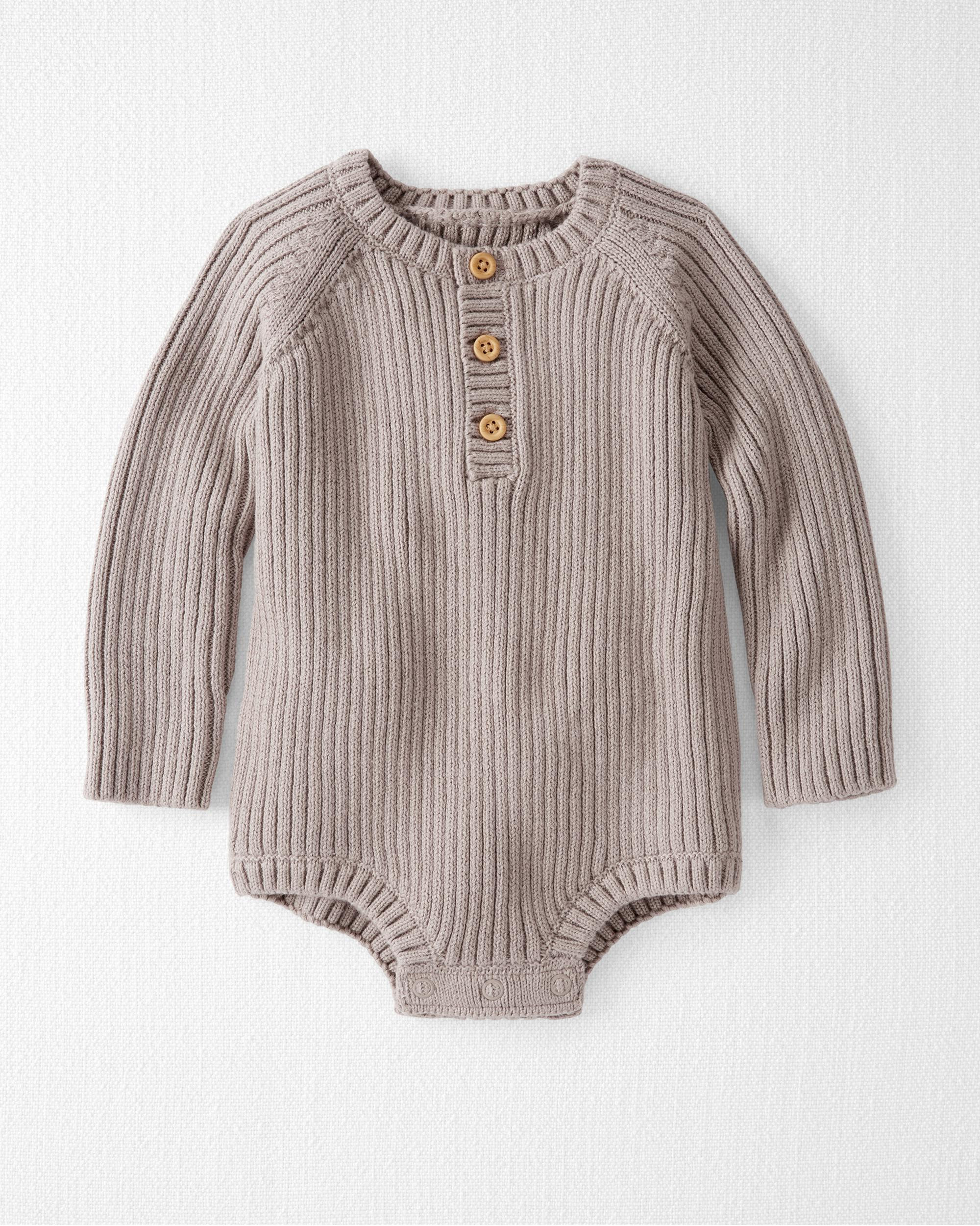 Baby Organic Cotton Sweater Knit Bubble | carters.com | Carter's