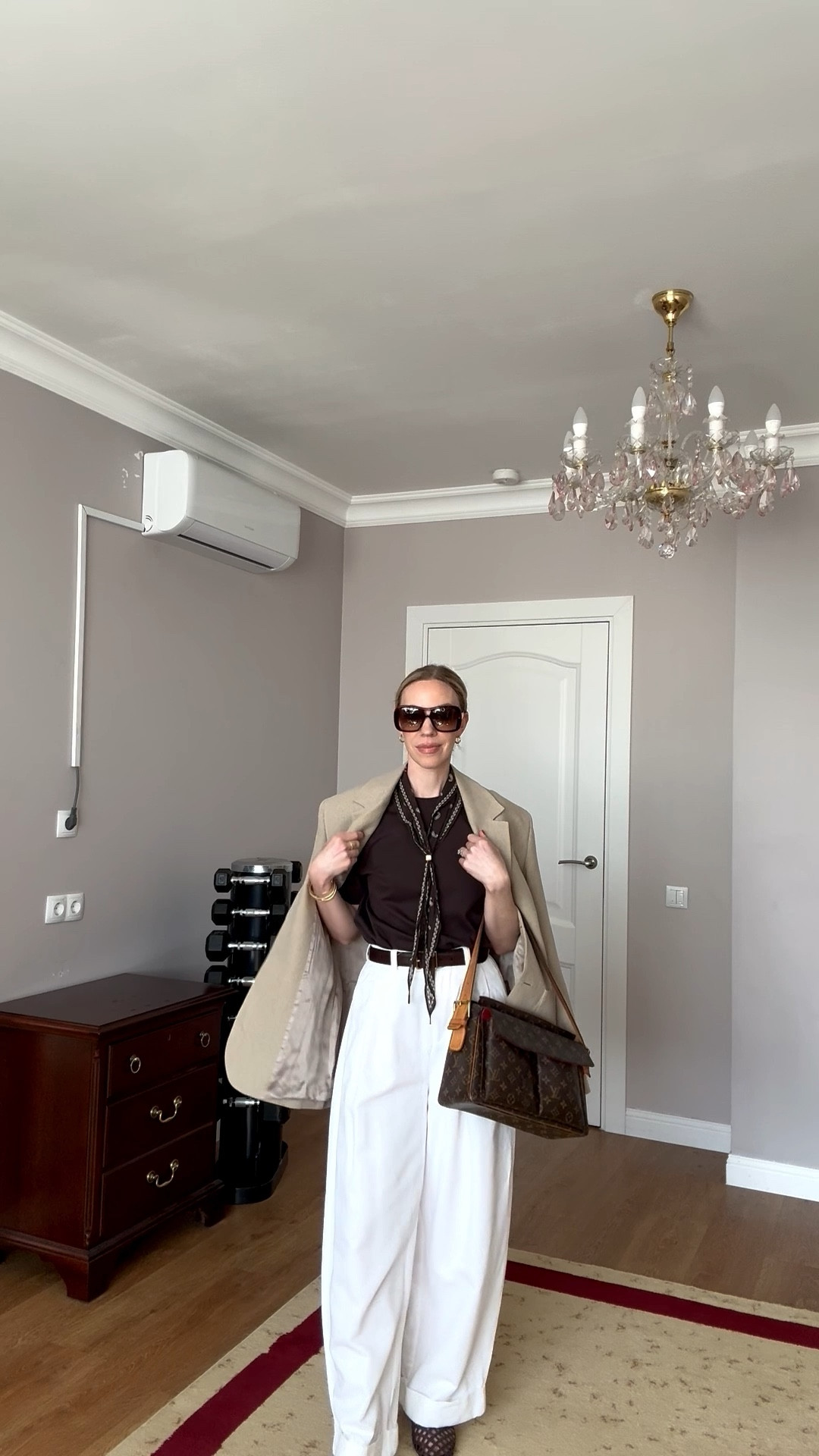 Business casual, spring outfits 2026, linen blazer, chocolate brown tee, white pants, woven leather slingbacks (under $100)

#LTKOver40 #LTKSeasonal #LTKootd