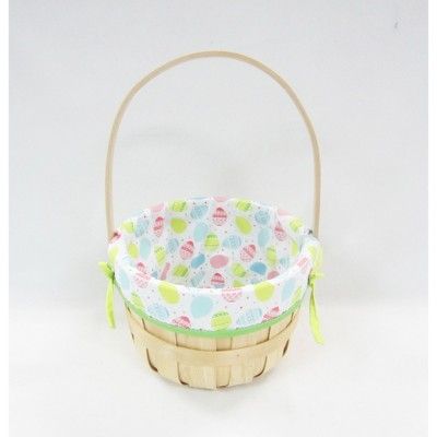 9" Chipwood Easter Basket with Egg Print Liner - Spritz™ | Target