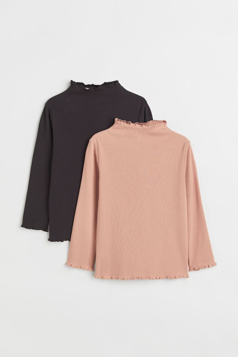 2-pack Long-sleeved Ribbed Tops | H&M (US + CA)