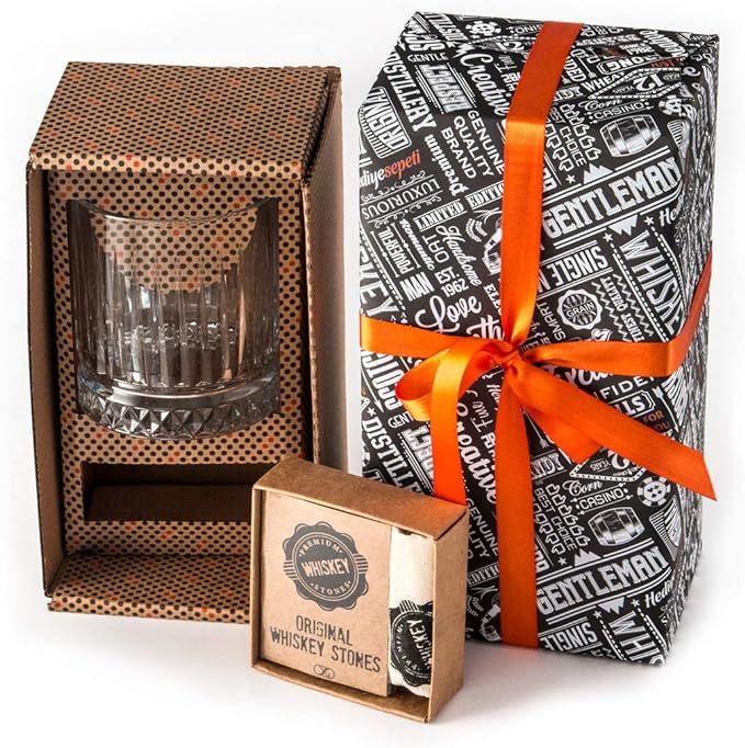 Hediyesepeti Whiskey Glass and Stones Set - Old Fashioned Bourbon Whisky Glass Gift Set with 12 P... | Amazon (US)