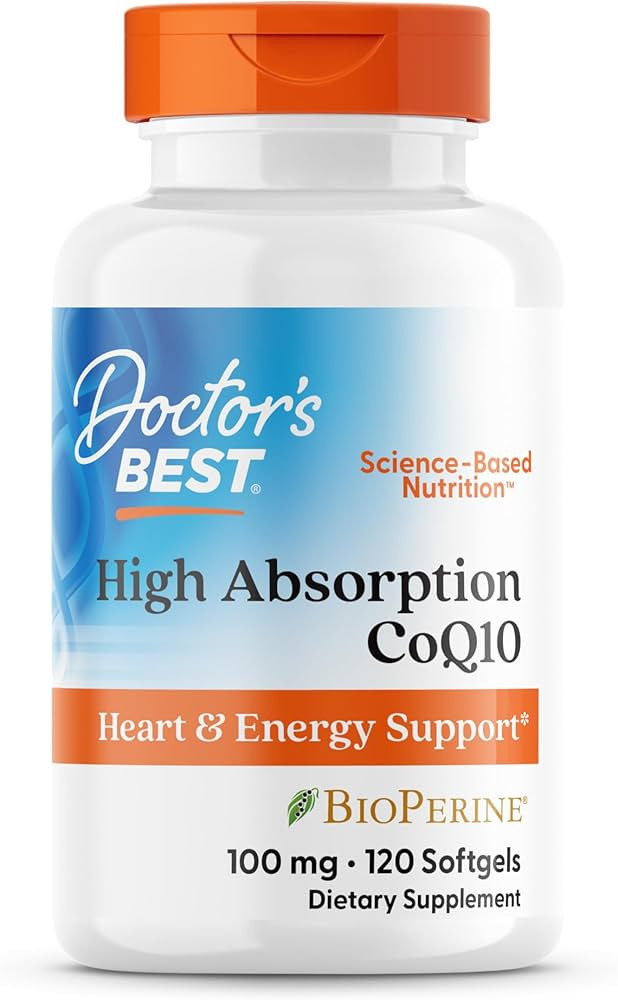 Doctor's Best High Absorption CoQ10 with BioPerine, Gluten Free, Naturally Fermented, Heart Healt... | Amazon (US)