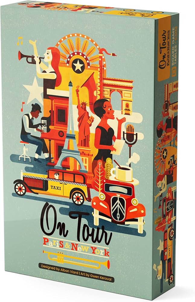 On Tour Paris & New York - Board Game - 1 to 8 Players - 20 Minute Play Time | Amazon (US)