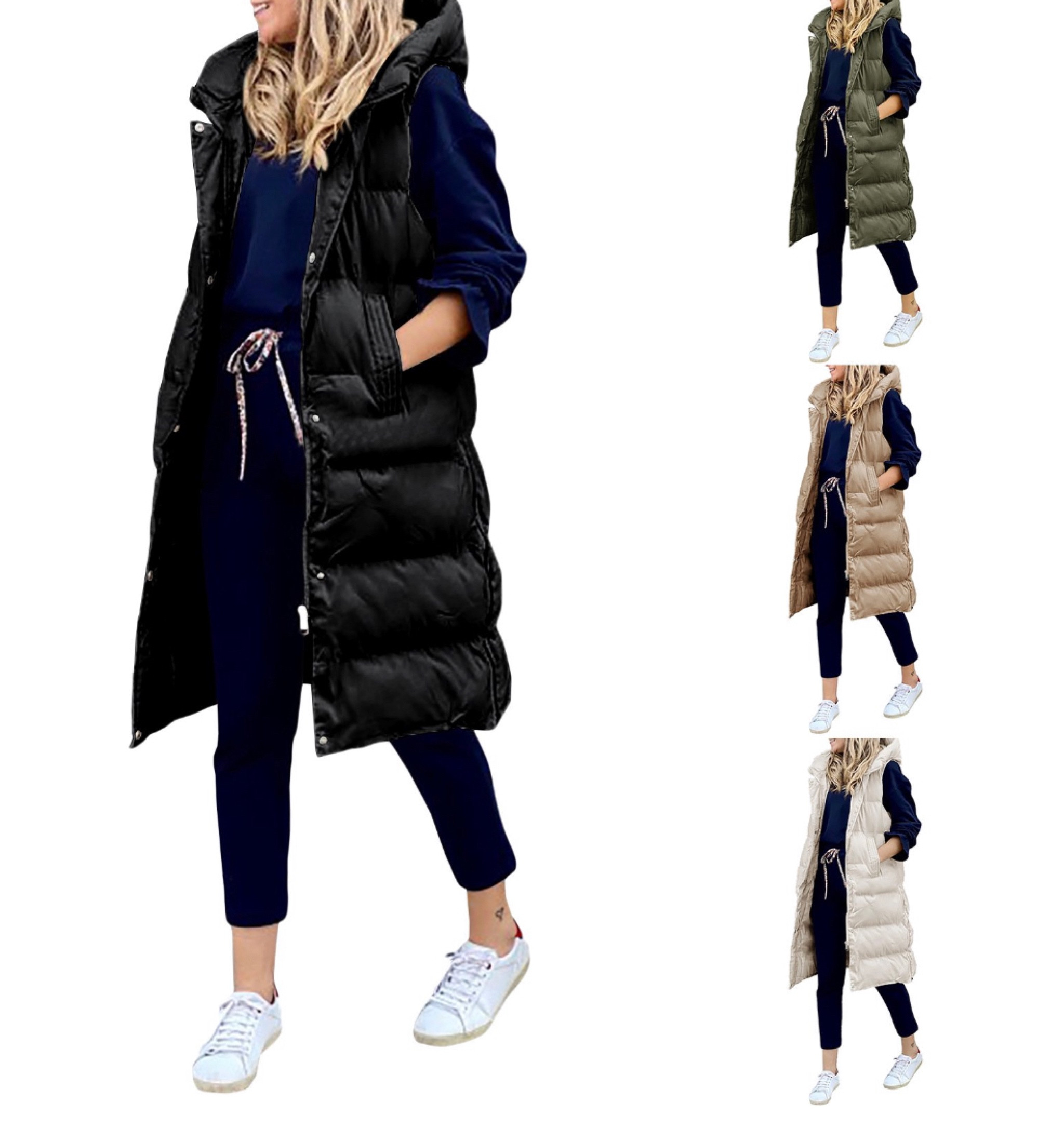 Quilted full length sleeveless puffer jacket

#LTKSeasonal #LTKunder100 #LTKstyletip